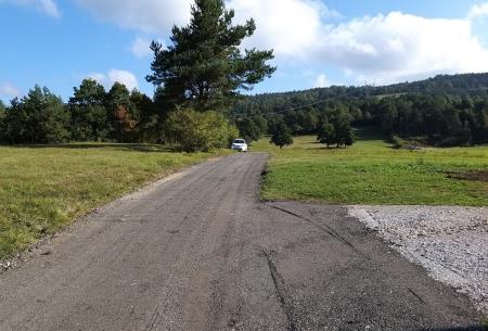 Polaganje frezanega asfalta v Dovcah 04 Foto Boštjan Otoničar